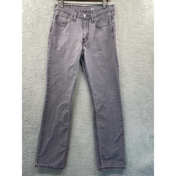 LEVI'S 514 Canvas Jeans Men's 31 X 32 Slate Blue Wash Cotton Straight Leg Pants - Picture 1 of 13
